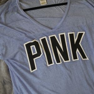 VS Pink tee shirt size Large Blue